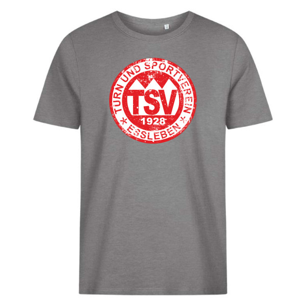 Kids T-Shirt Steel Grey mit Retro Logo und Nackenschriftzug