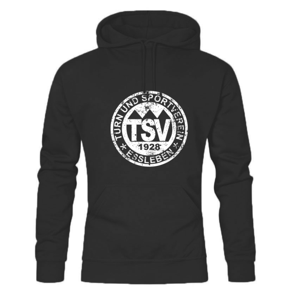 Herren Hoody Black mit Retro Logo Weiß und Schriftzug