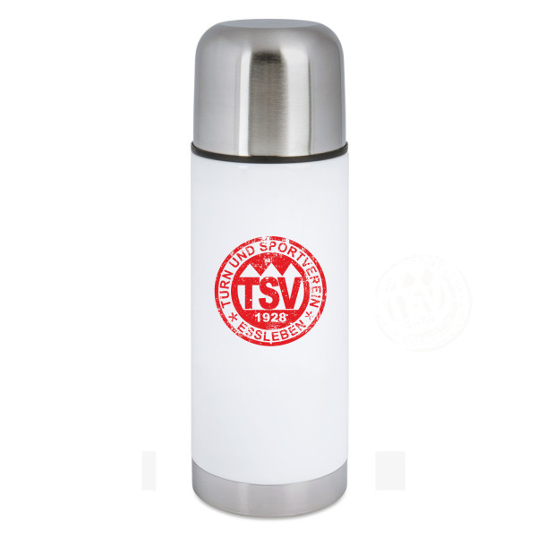 Thermokanne Edelstahl mit Becher 350ml oder 750ml Logo Auswahl rot