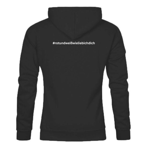 Herren Hoody Black mit Retro Logo Weiß und Schriftzug